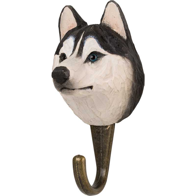 Kleiderhaken "Siberian Husky"- Handwerkskunst von Wildlife Garden 