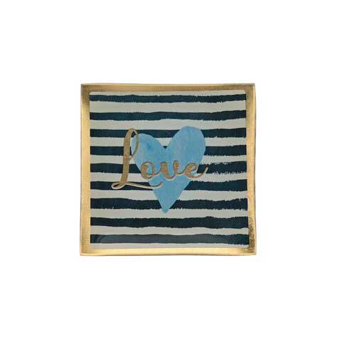 Love Plates - Glasteller "Love - gestreift" von Gift Company Love Plates - Glasteller "Love - gestreift" von Gift Company