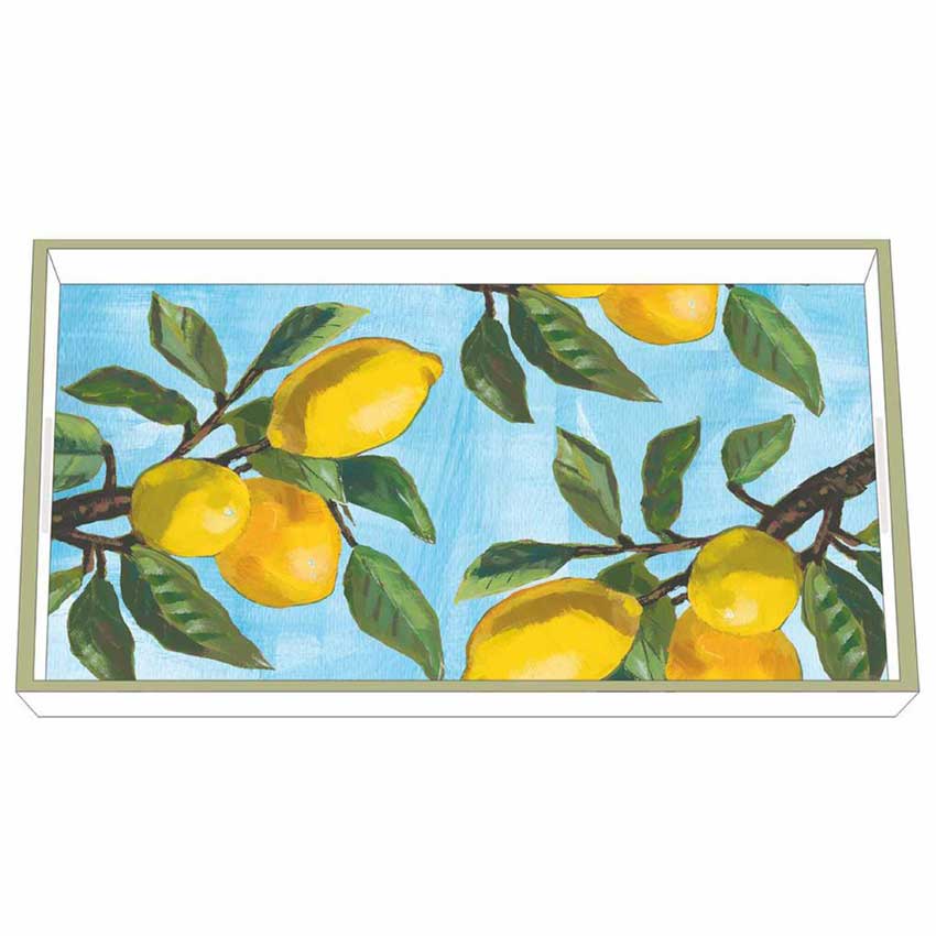 "Lemon Museé" / Wooden Lacquer Tray - Tablett von PPD 
