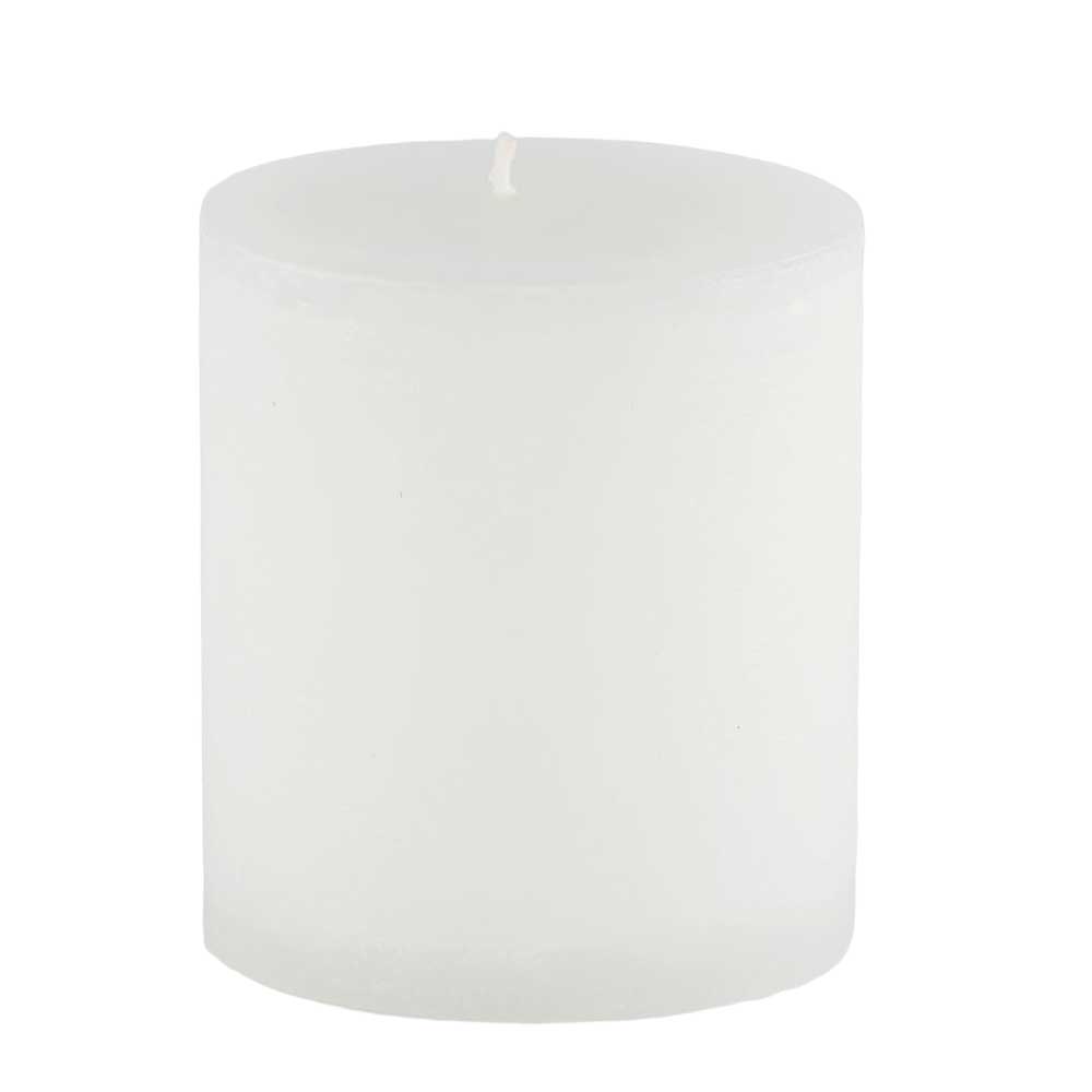 Schulthess Stumpenkerze ohne Duft - Farbe weiss