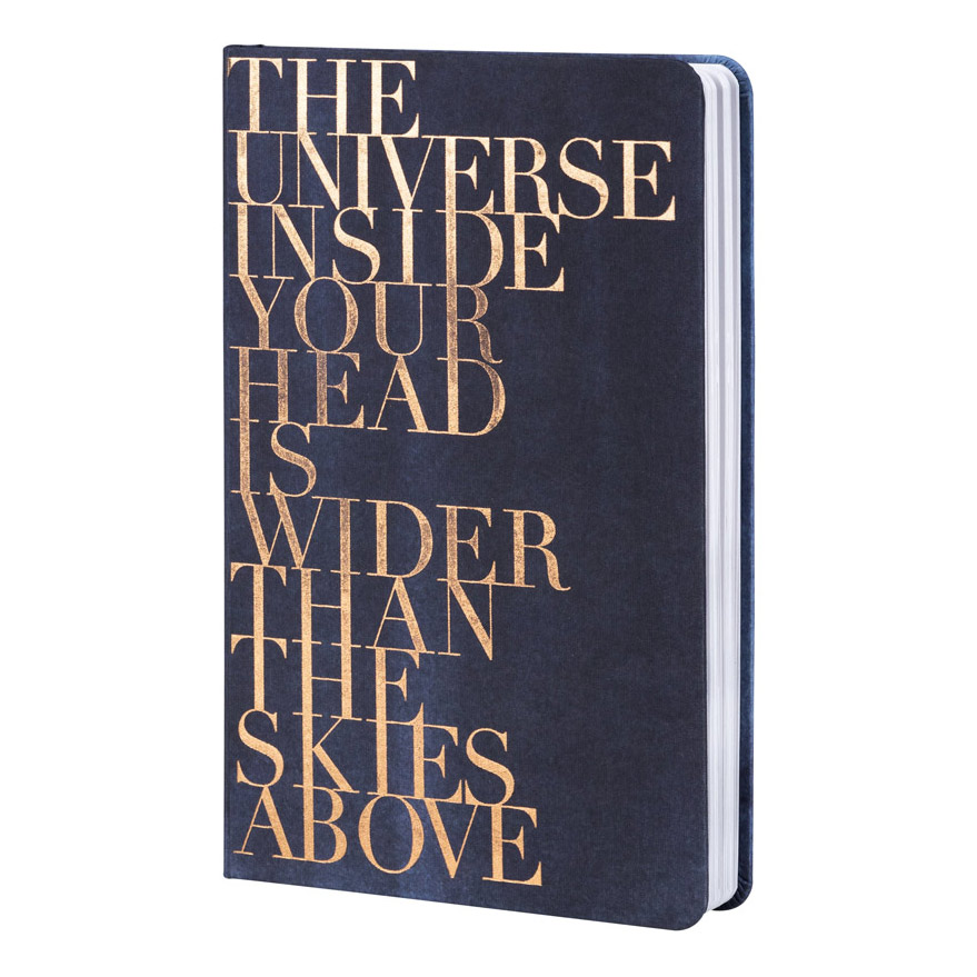 Tintenblau. Notizbuch. "The Universe inside..." - Papeterie von Räder 