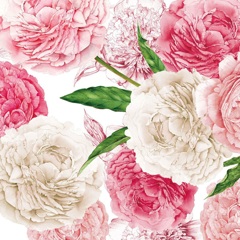 "Peonies", große Papierservietten von PPD "Peonies", große Papierservietten von PPD