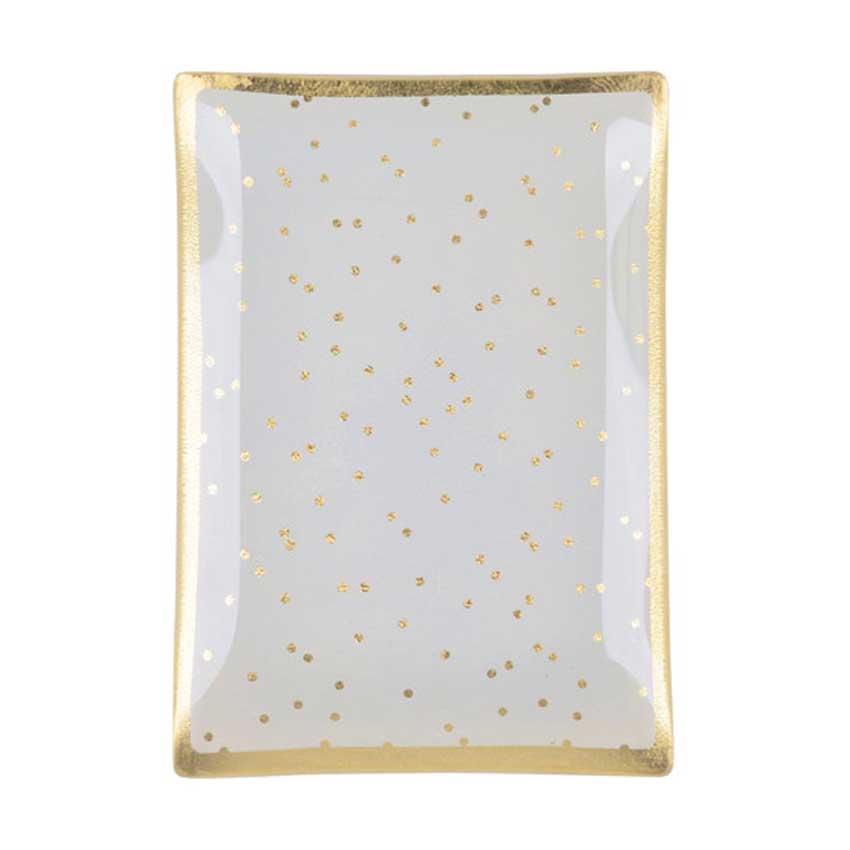 Love Plates - Glasteller "Golden Dots" von Gift Company