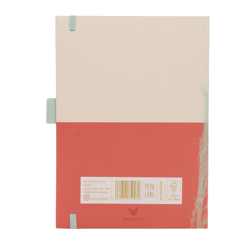 Notizbuch / Notebook "Time to Fly Schmetterling rot", Format DIN A5 von Pepa Lani