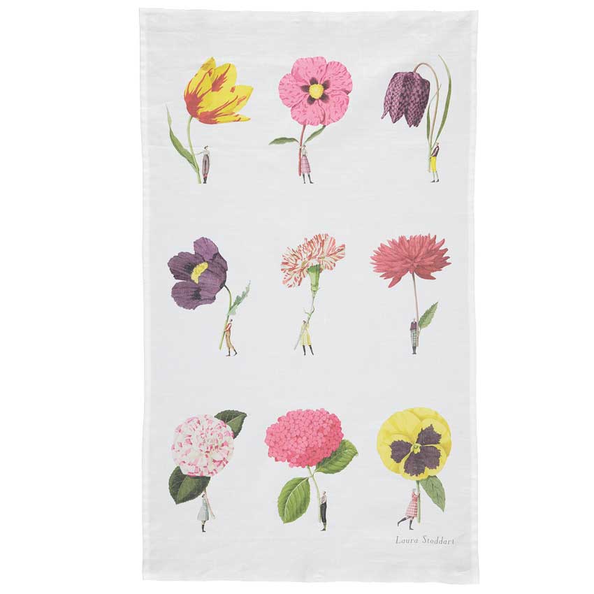 "9 FLOWERS - IN BLOOM" - Geschirrtuch von Laura Stoddart