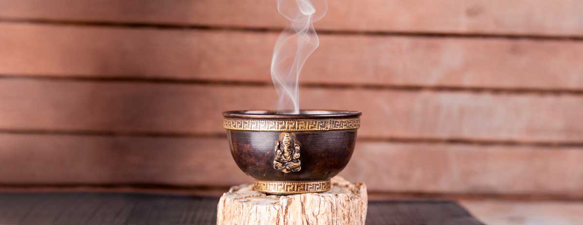 Ganesha Räuchschale aus Kupfer