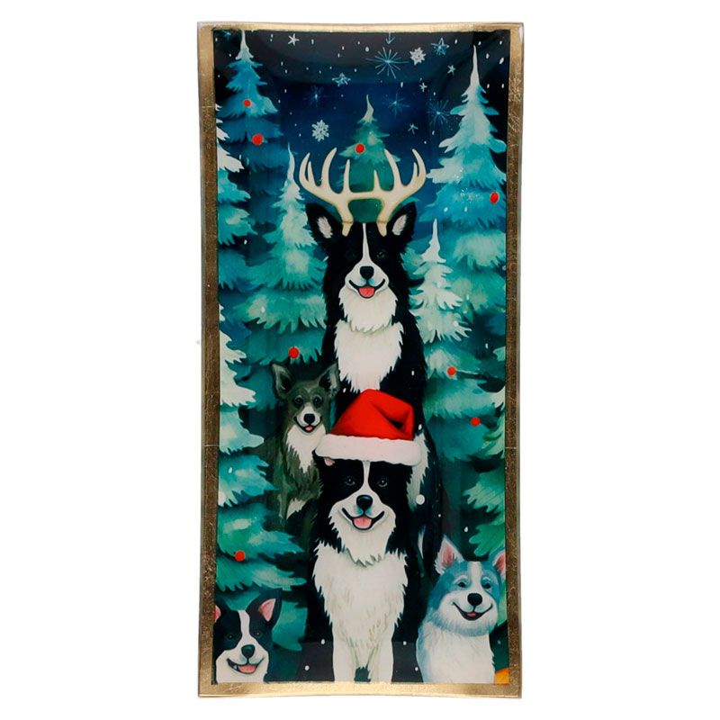 Love Plates - Glasteller "Doggy Holidays" von Gift Company