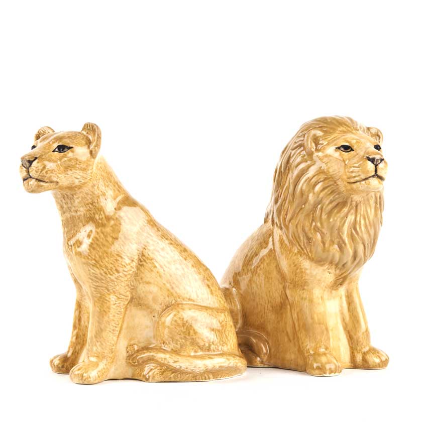 Löwen - die Salz und Pfeffer Streuer von Quail Ceramics 