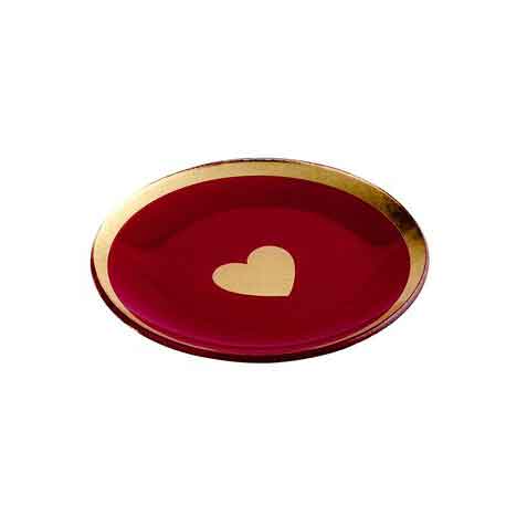 Love Plates - Glasteller "Herz rund" von Gift Company 