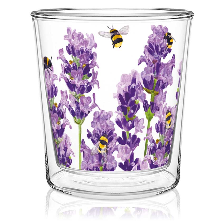 "Bees & Lavender" - Double wall Trend Glas von PPD "Bees & Lavender" - Double wall Trend Glas von PPD