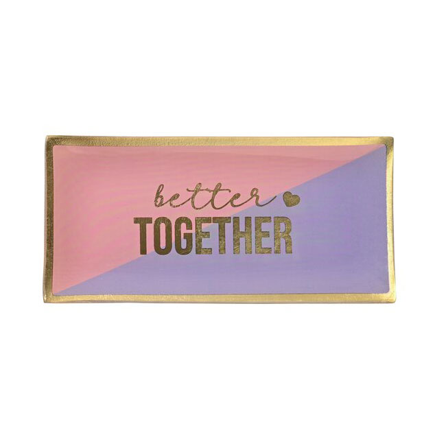 Love Plates - Glasteller "Better together" von Gift Company