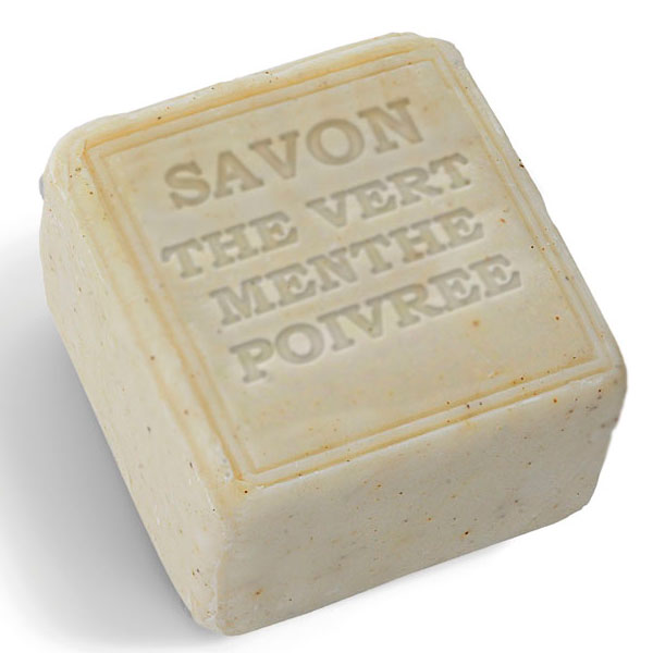 Savon Cube Thé Vert & Menthe / Duftseife mit Grünem Tee & Pfefferminze - von Maitre Savonitto