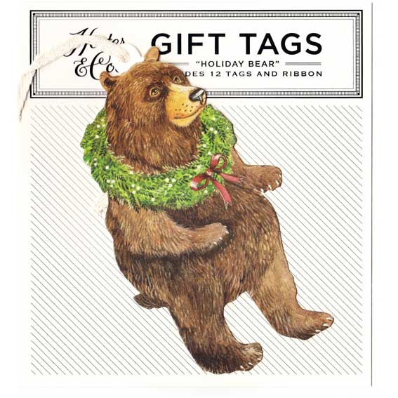 Gift Tag - Geschenk Anhänger "HOLIDAY BEAR" von Hester & Cook