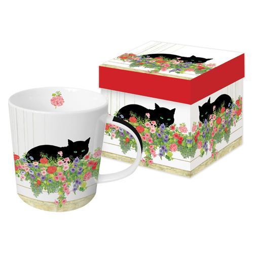 Black Cat Flower Box - die große Porzellantasse von PPD 