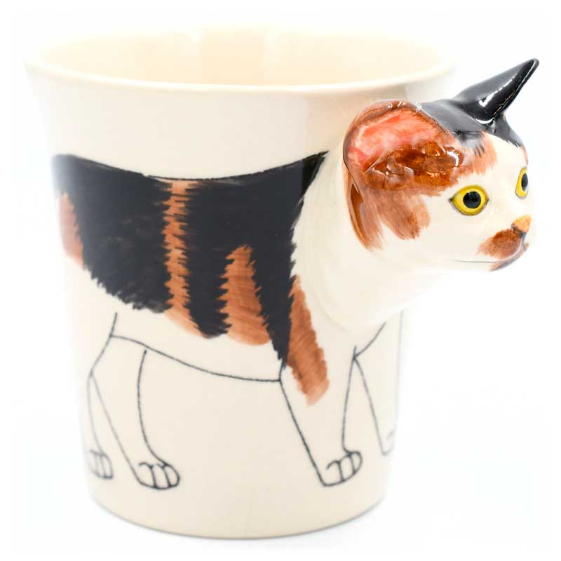 Calico Cat / Porzellan - Keramiktasse 