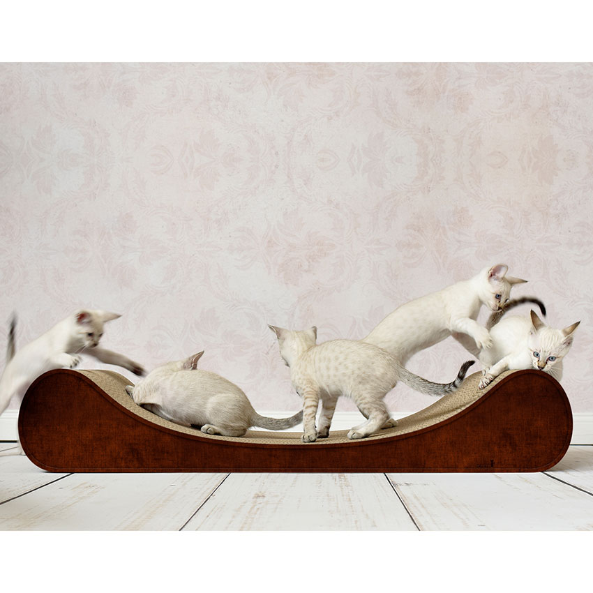 Le Divan - Farbwelt braun  - Kratzmöbel für Katzen 