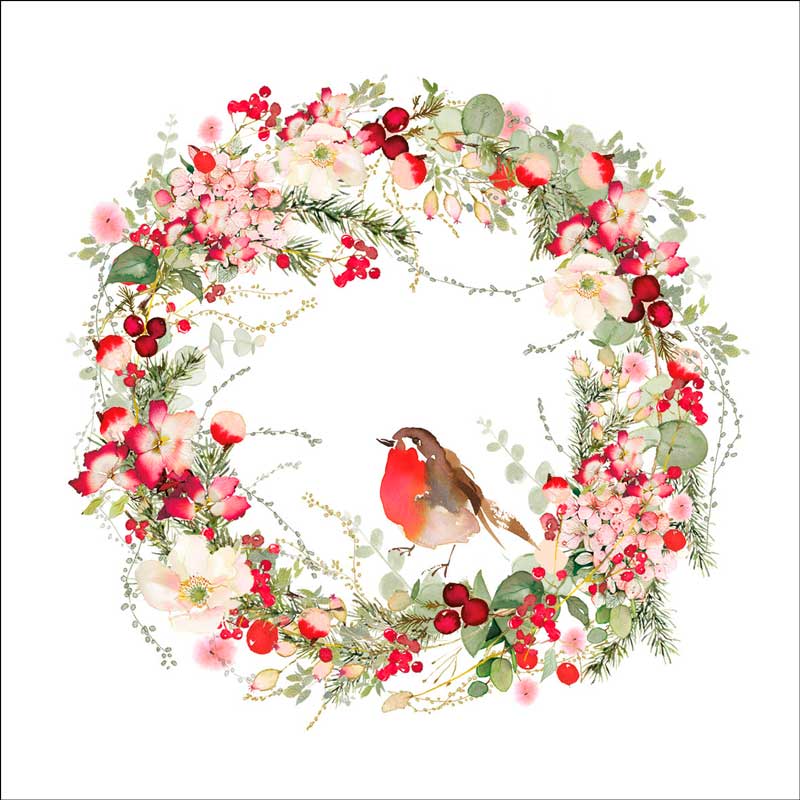 "Beautiful Christmas Wreath", große Papierservietten von PPD "Beautiful Christmas Wreath", große Papierservietten von PPD