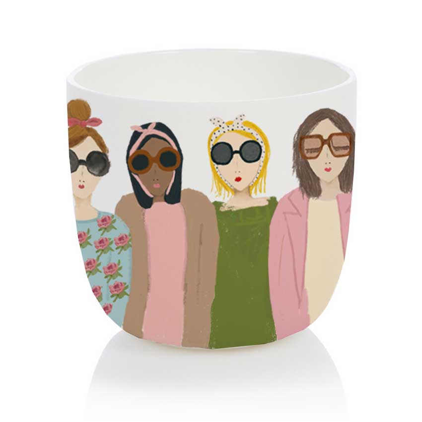 Fashionista Cup - Porzellanbecher / Porzellantasse von Nelly Castro