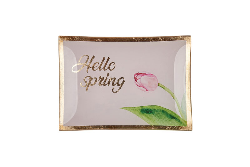 Love Plates - Glasteller "Hello Spring" von Gift Company Love Plates - Glasteller "Hello Spring" von Gift Company