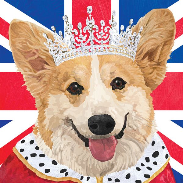 "Royal Corgie", große Papierservietten von PPD