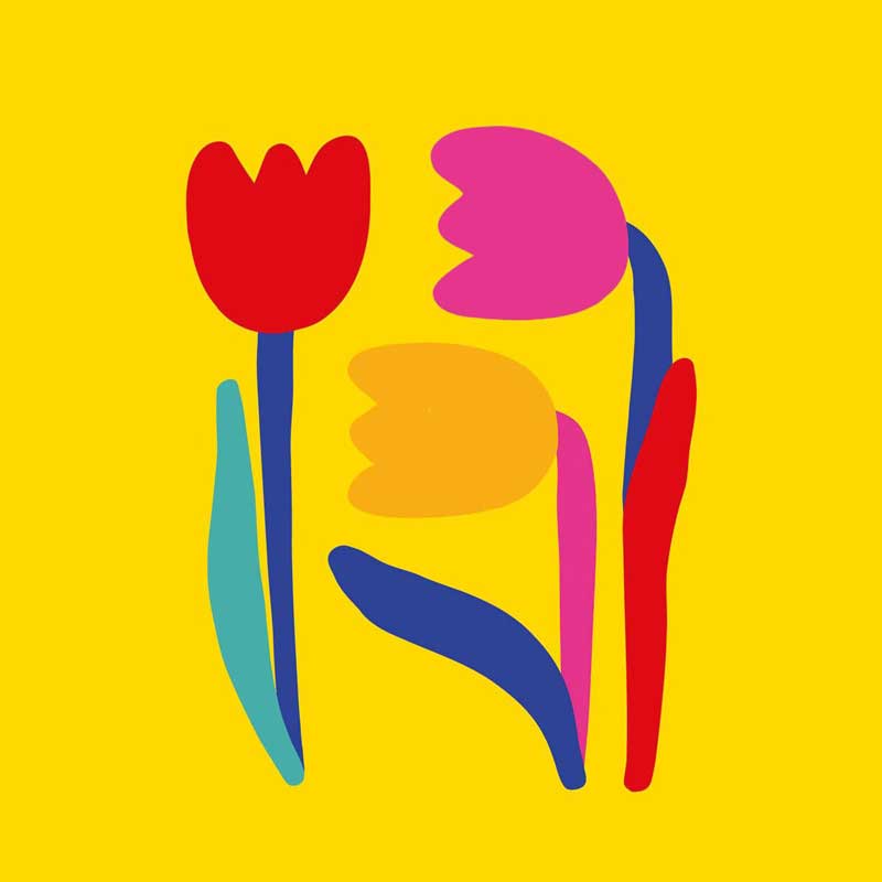 "Tulipes yellow", große Papierservietten von PPD "Tulipes yellow", große Papierservietten von PPD