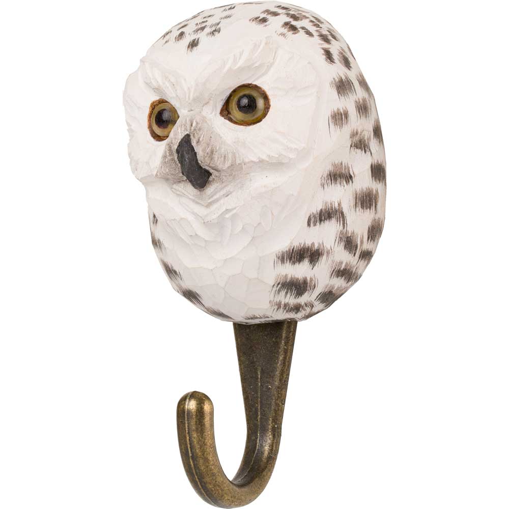 Kleiderhaken "Schnee-Eule"- Handwerkskunst von Wildlife Garden