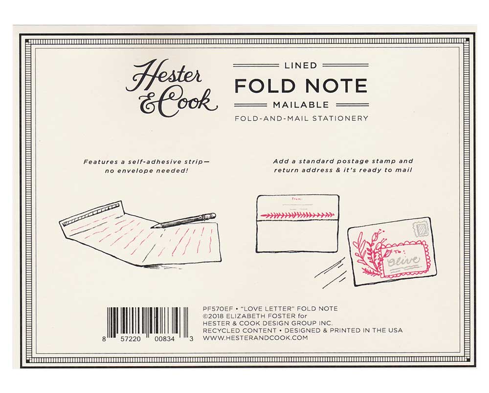 Fold Note "LOVE LETTER" von Hester & Cook  