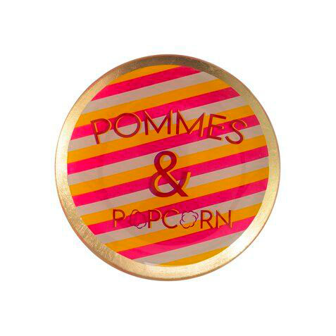 Love Plates - Glasteller "Pommes & Popcorn" von Gift Company 