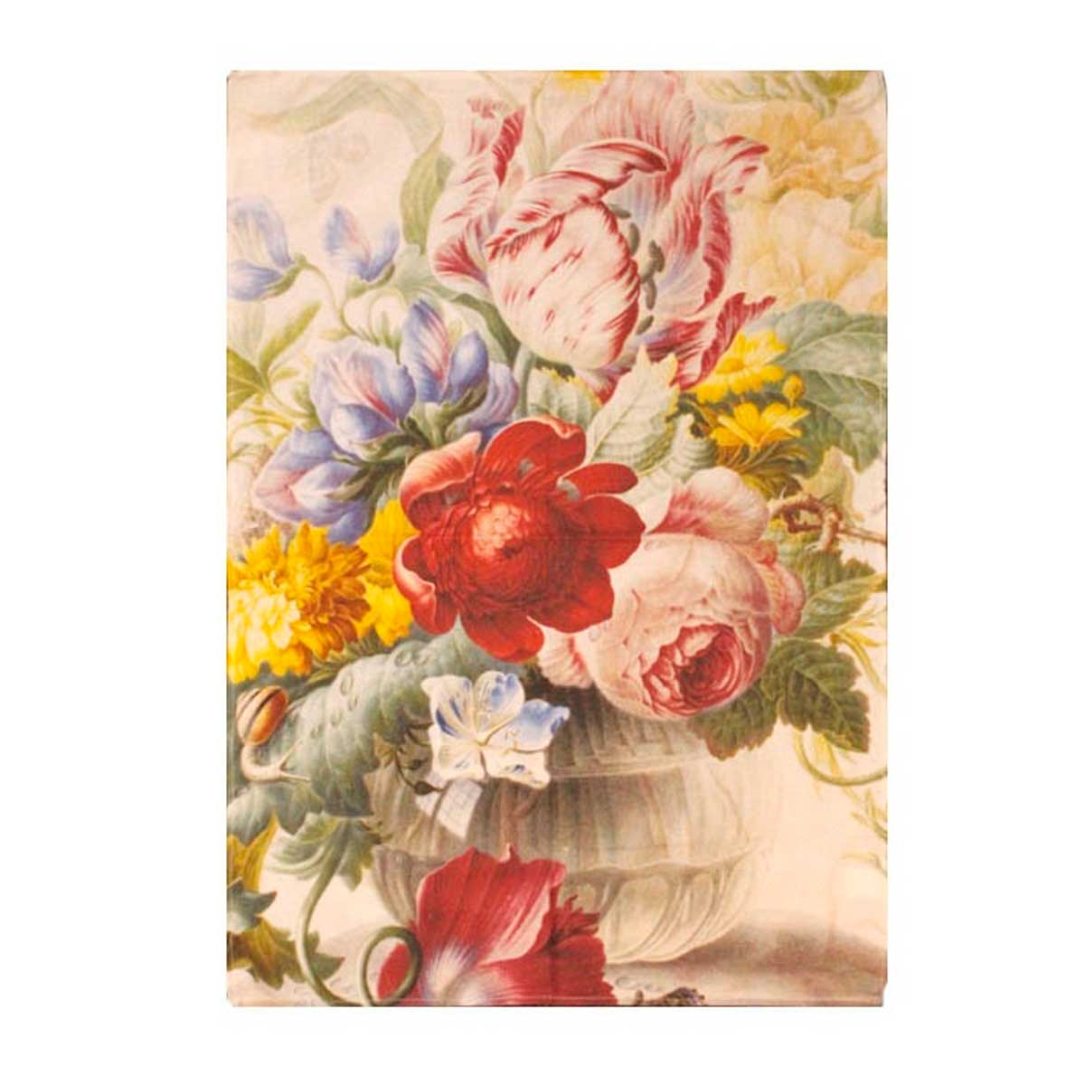 "Blumen in Glasvase" - Geschirrtuch