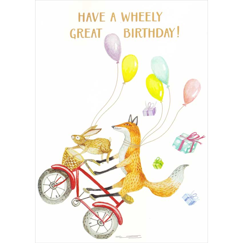 Große Geburtstagskarte "WHEELY GREAT BIRTHDAY" von Hester & Cook