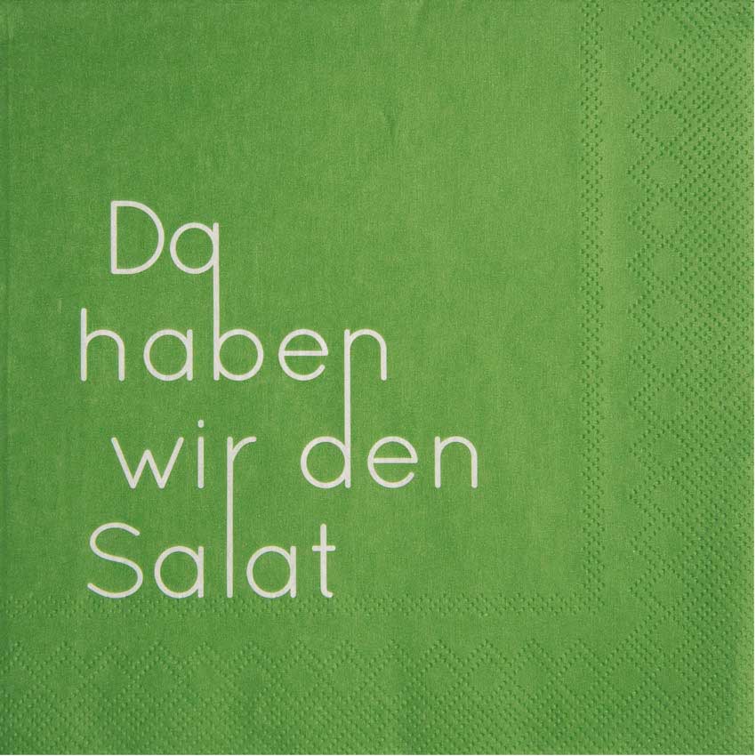  "Da haben wir den Salat", große Papierservietten - Design Stories von Räder