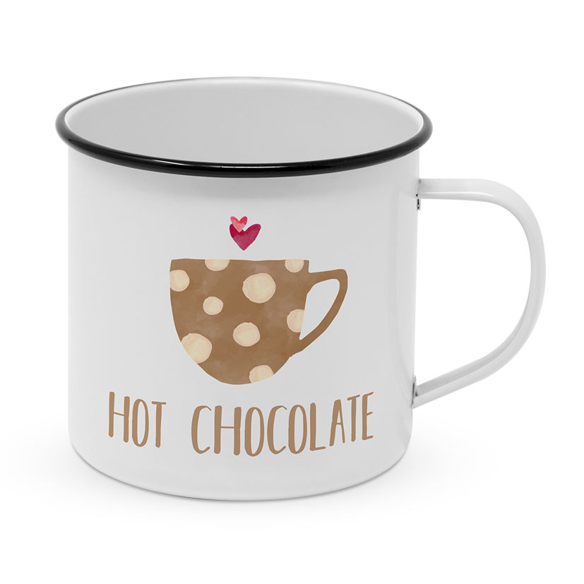 "Hot Chocolate" Happy Metal Mug von PPD