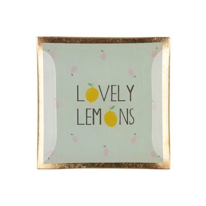 Love Plates - Glasteller "Lovely Lemons" von Gift Company
