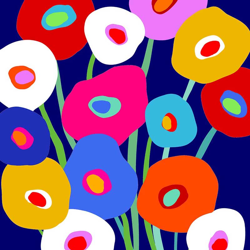 "Super Bloom blue", große Papierservietten von PPD "Super Bloom blue", große Papierservietten von PPD