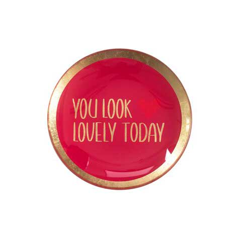 Love Plates - Glasteller "You look lovely today" von Gift Company Love Plates - Glasteller "You look lovely today" von Gift Company