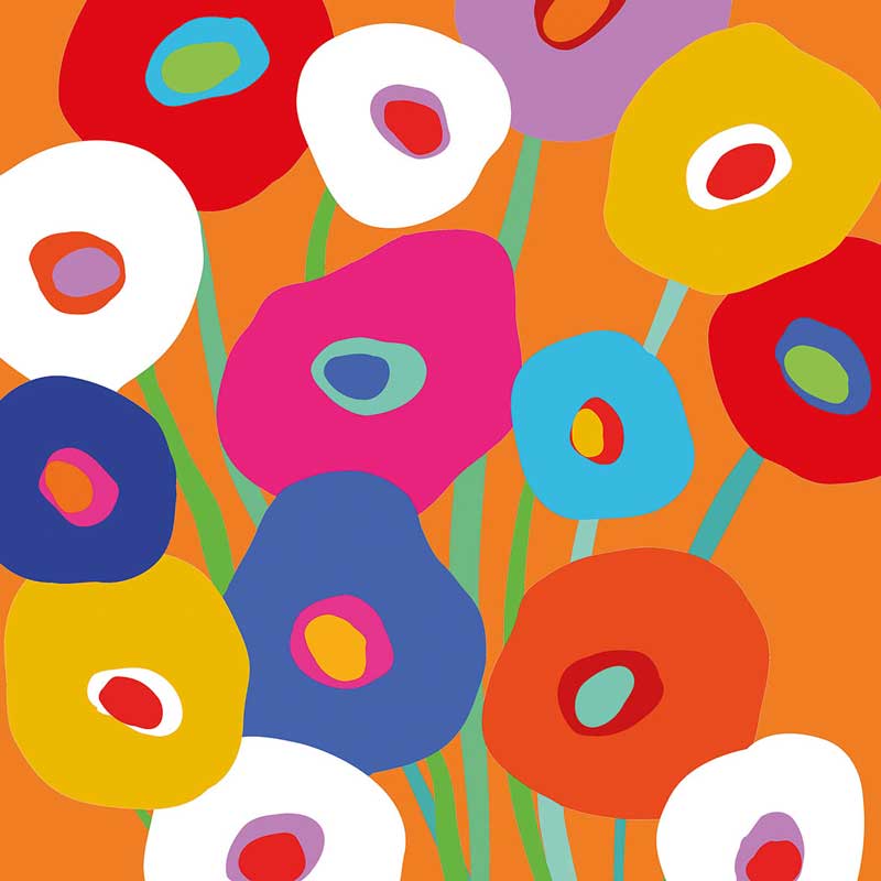 "Super Bloom orange", große Papierservietten von PPD "Super Bloom orange", große Papierservietten von PPD