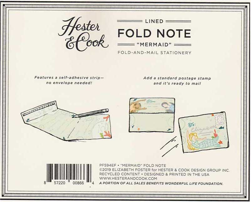 Fold Note "MERMAID" von Hester & Cook 