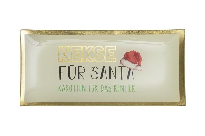 Love Plates - Glasteller "Kekse für Santa" von Gift Company 