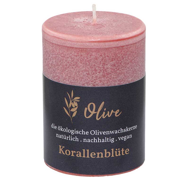 Korallenblüte / Olivenwachs Duftkerze von Schulthess Kerzen