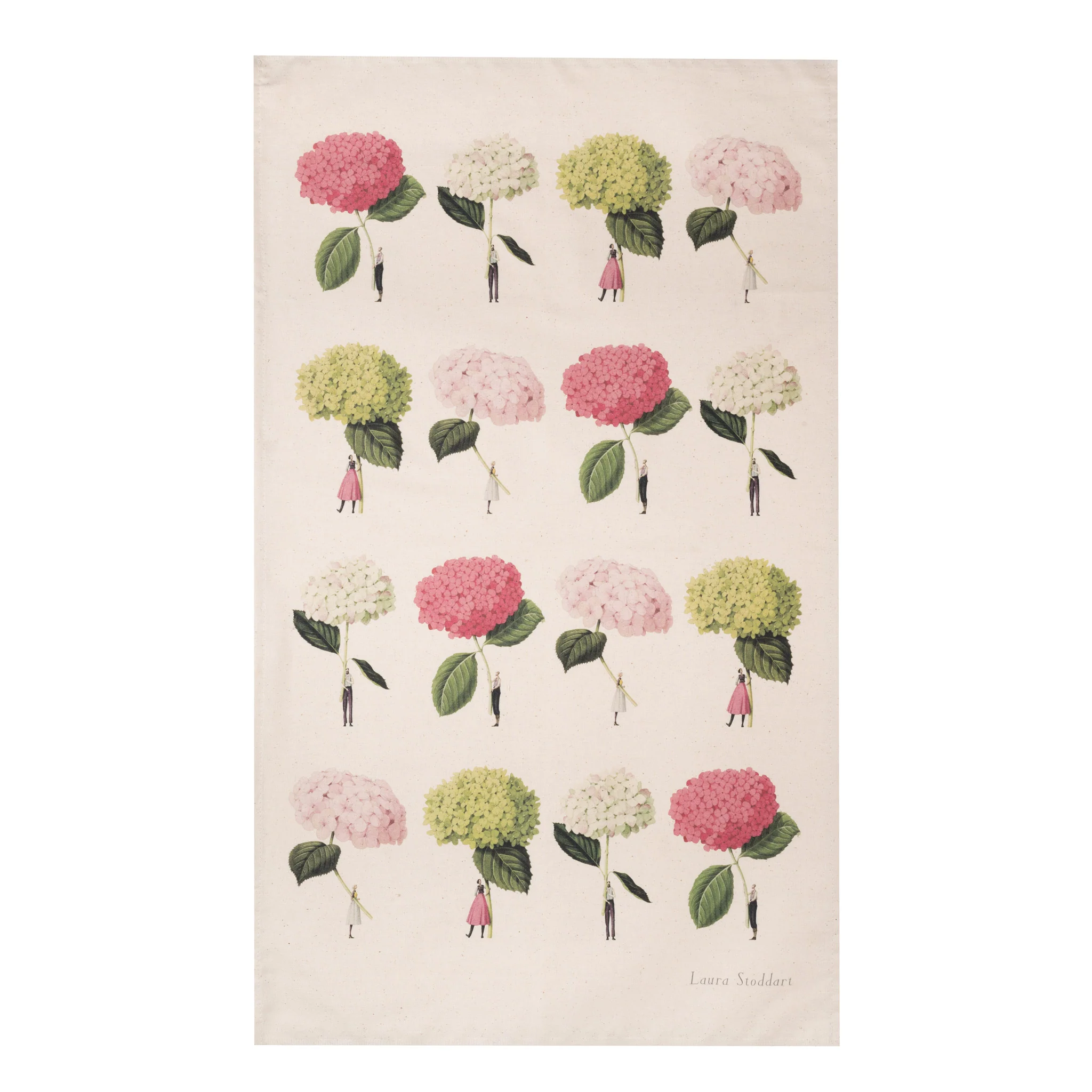 "HYDRANGEAS COLLAGE" - Geschirrtuch von Laura Stoddart