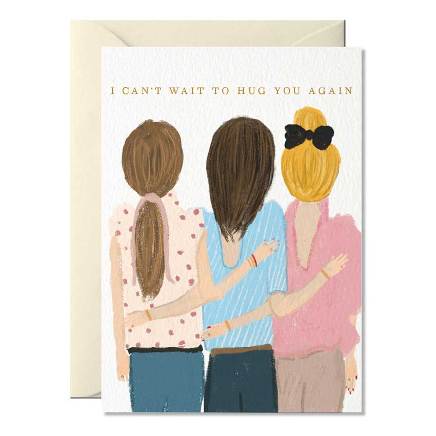 Grußkarte "I can't wait to Hug you again" von Nelly Castro