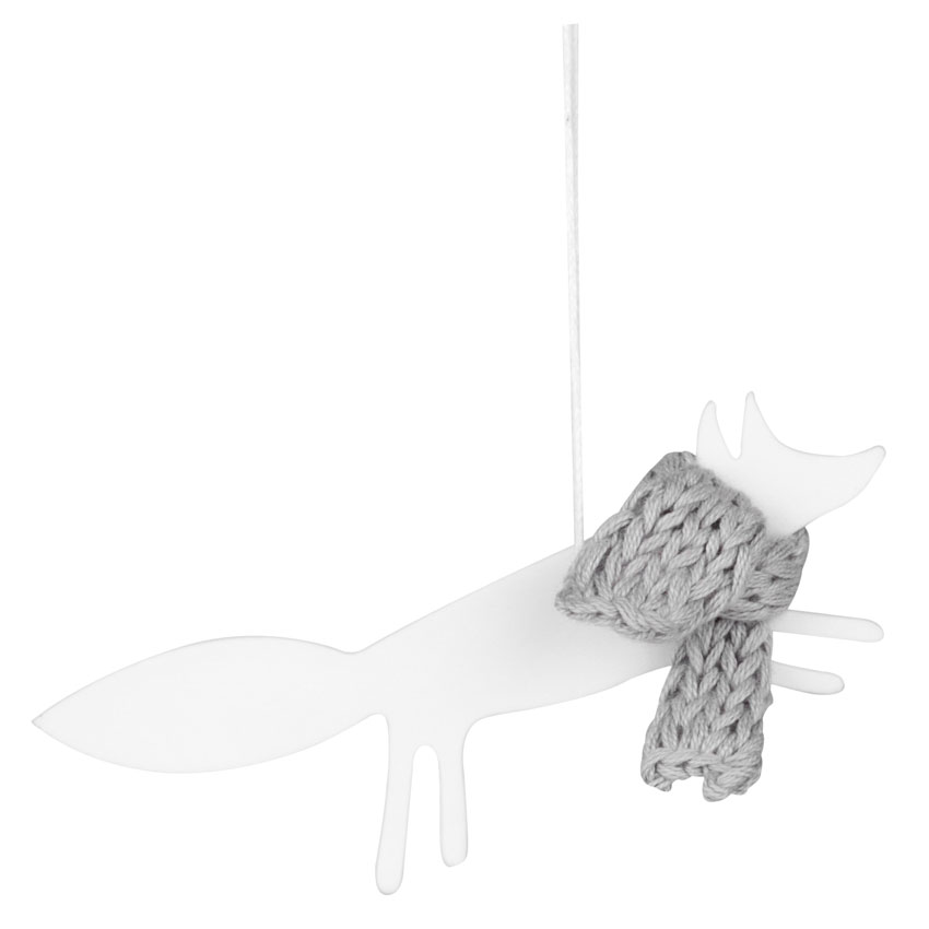 Winterwaldtiere - Dekorationsornament "Fuchs mit Minischal" - Design Stories von Räder