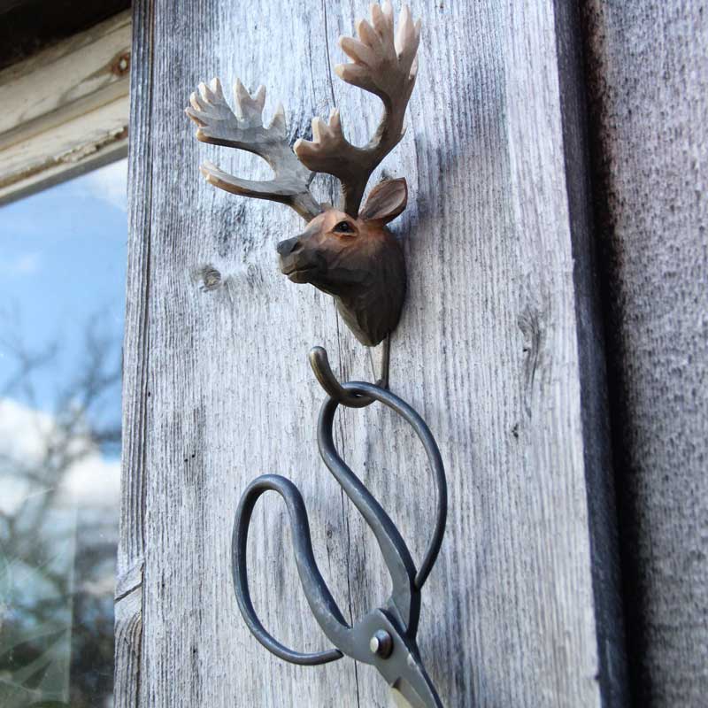 Kleiderhaken "Rothirsch"- Handwerkskunst von Wildlife Garden 