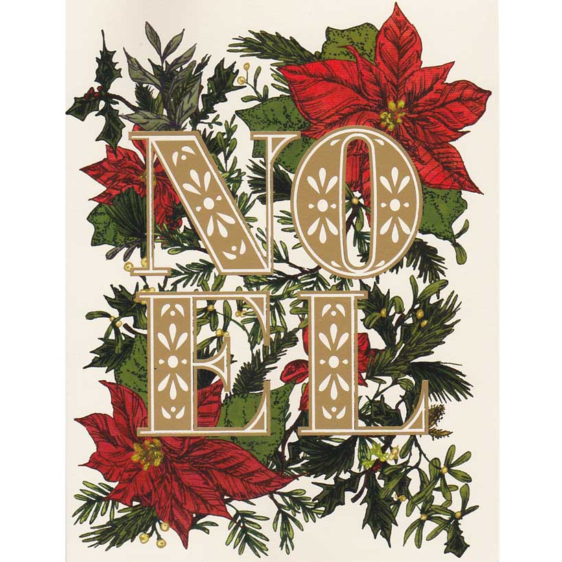 Weihnachts Grußkarte "NOEL" von Hester & Cook