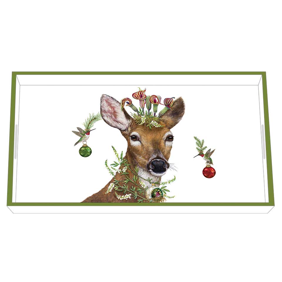 "Christmas Princess" / Wooden Lacquer Tray - Tablett von PPD 