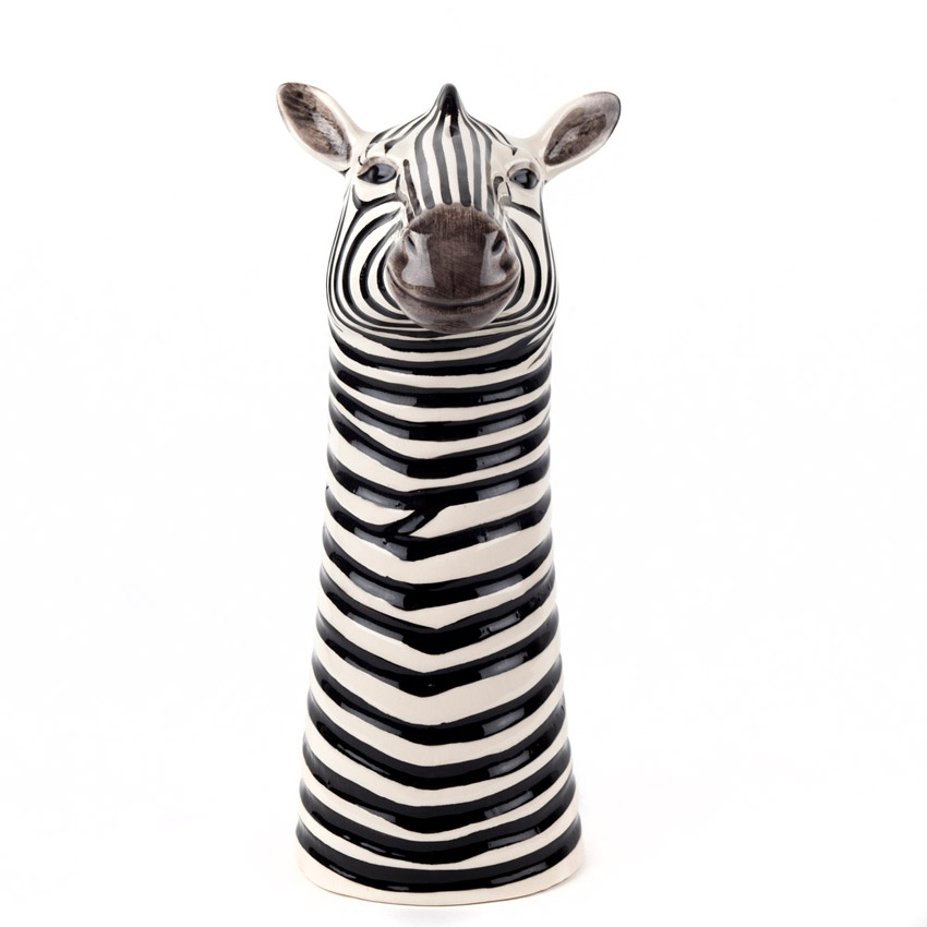 Quail Ceramics - die große Zebra Blumenvase 