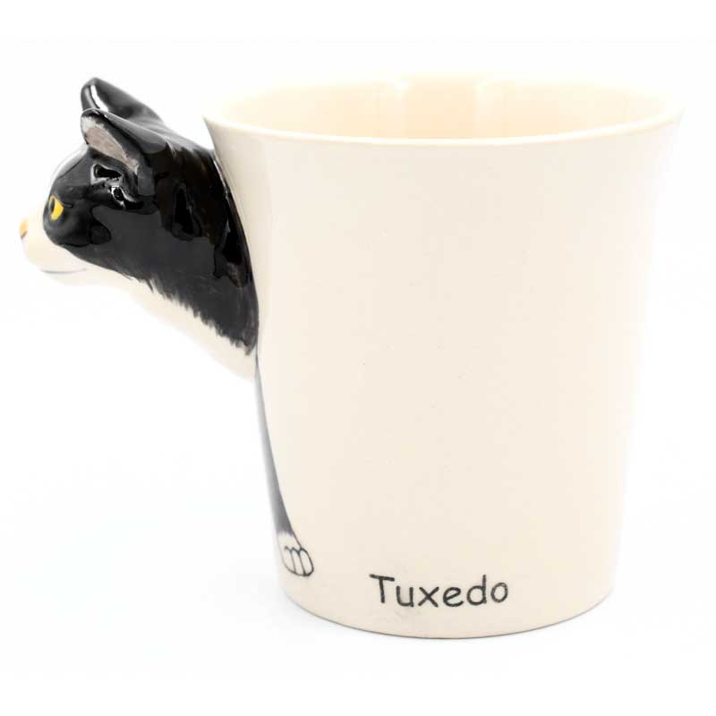 Tuxedo Cat / Porzellan - Keramiktasse 