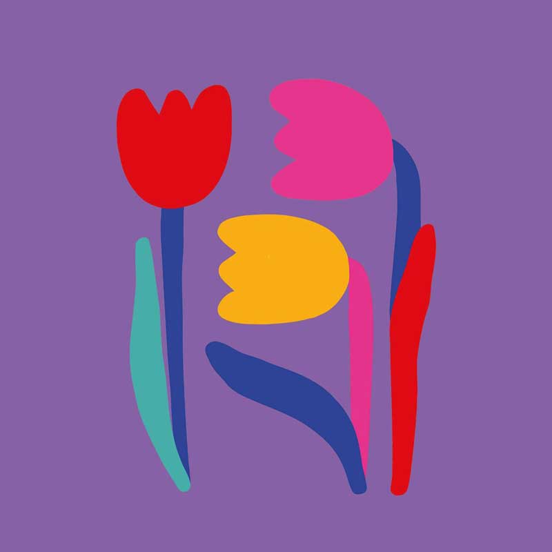 "Tulipes violette", große Papierservietten von PPD "Tulipes violette", große Papierservietten von PPD