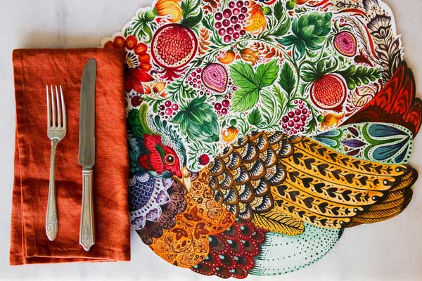Die Cut Bountiful Pheasant - Tischsets von Hester & Cook