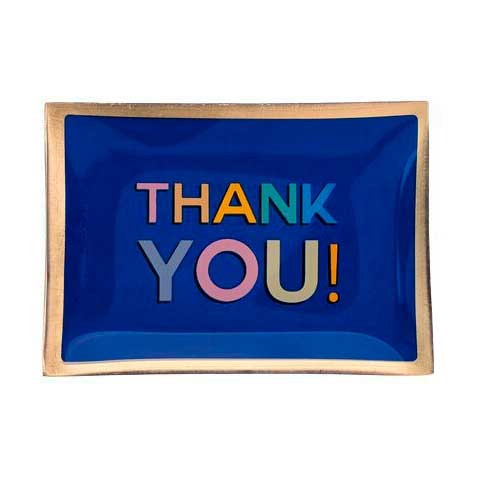 Love Plates - Glasteller "Thank you - blau" von Gift Company Love Plates - Glasteller "Thank you - blau" von Gift Company